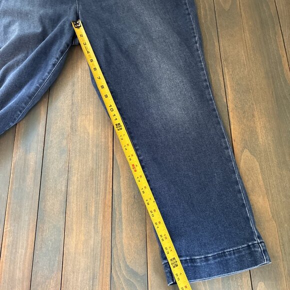 NYDJ Bailey Relaxed Straight Ankle Pull On Jeans Mission Blue Size 2X (Y8) - Picture 5 of 8